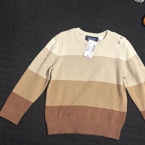 The Children's Place Beige and Brown Striped Sweater